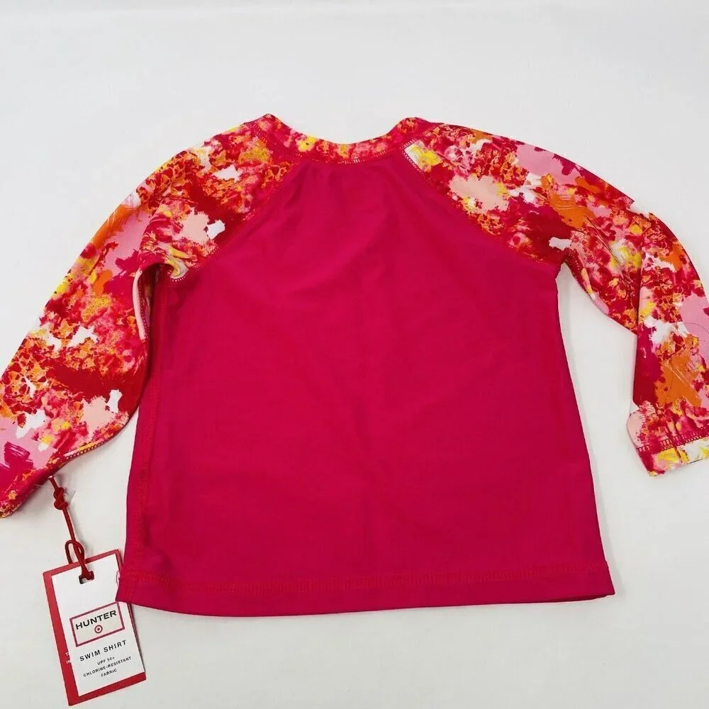 Hunter‎ for Target Baby Girls 18M Long Sleeve Swim Shirt Rash Guard UPF 50+ 756